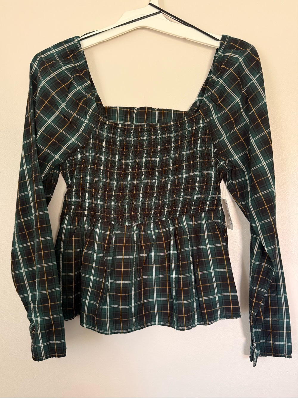 Old Navy Smocked Peplum Blouse-Medium